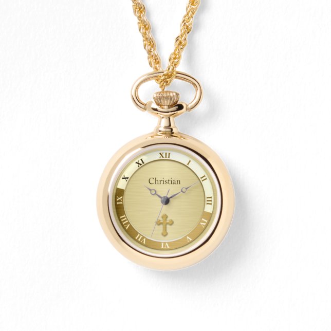 Reloj De Pulsera Cruz de Oro  (Anverso)