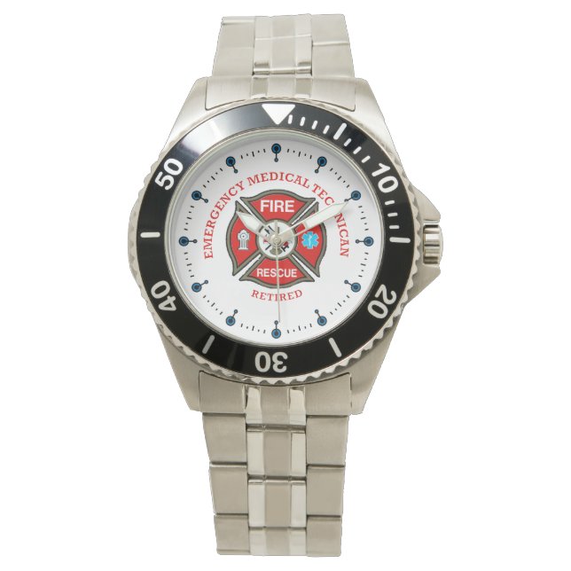 Reloj De Pulsera Cruz de rescate de incendios (Anverso)