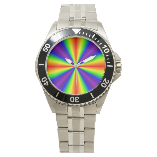 Reloj De Pulsera Cruz del Arcoíris (Anverso)