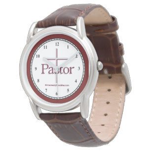Reloj De Pulsera Cruz del gris del pastor