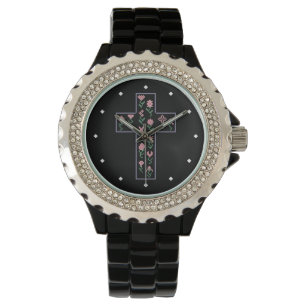Reloj De Pulsera Cruz floral