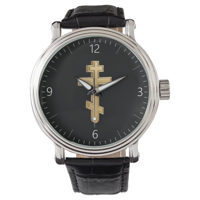 Reloj De Pulsera cruz ortodoxa (Anverso)