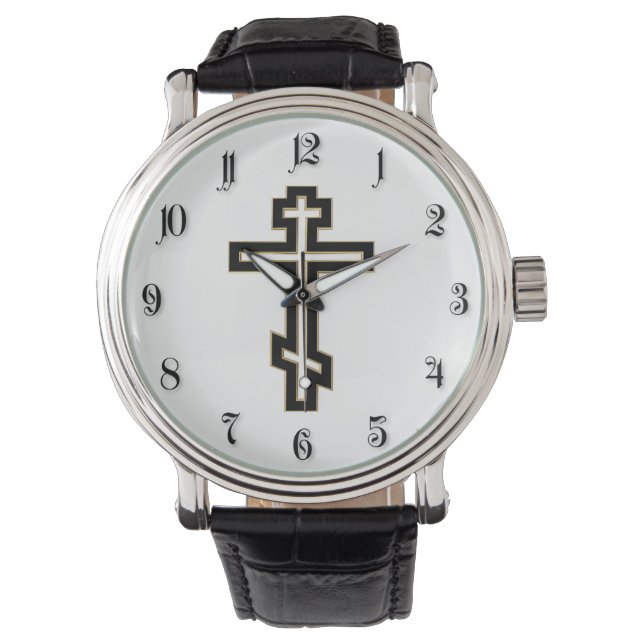 Reloj De Pulsera Cruz ortodoxa rusa (Anverso)