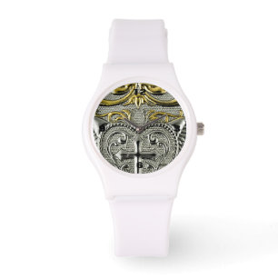 Reloj De Pulsera cruz religiosa de la plata metalizada del