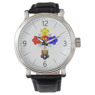 Reloj De Pulsera Cruz rosada masónica