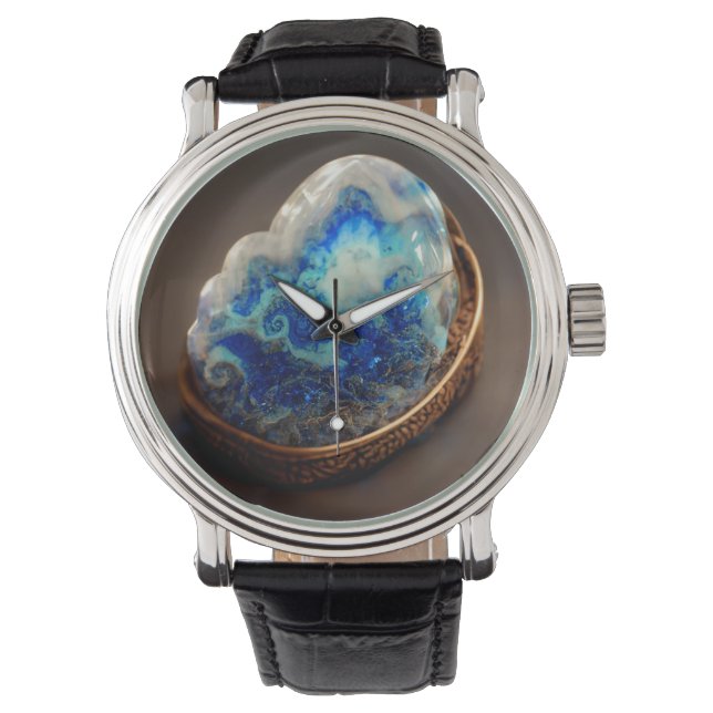 Reloj De Pulsera Crystal Geode Stone Cloudy (Anverso)