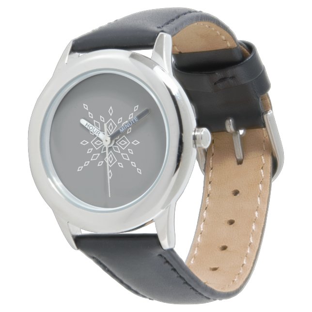 Reloj De Pulsera Crystalized Snowflake (Angular)
