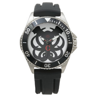 Reloj De Pulsera Cthulhu Arms (Negro/Rojo)