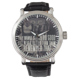 Reloj De Pulsera Cuadrado de "levantamiento de potencia" Motivador