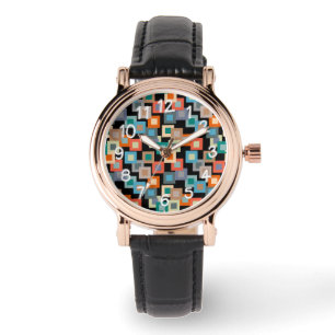 Reloj De Pulsera Cuadrados de luz en la oscuridad