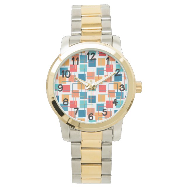 Reloj De Pulsera Cuadrados y líneas generales (Anverso)