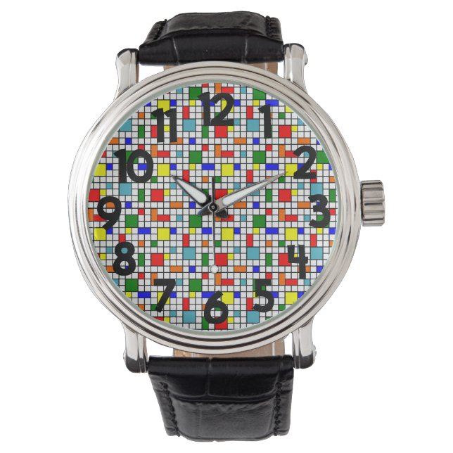 Reloj De Pulsera Cuadrícula de Bauhaus (Anverso)