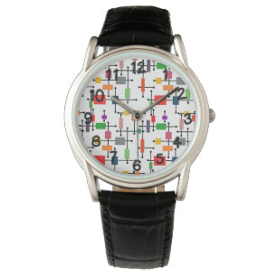 Reloj De Pulsera Cuadrícula grande moderna de mediados de siglo