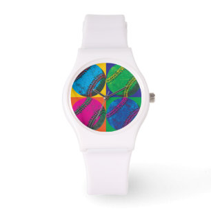 Reloj De Pulsera Cuatro béisboles en diversos colores