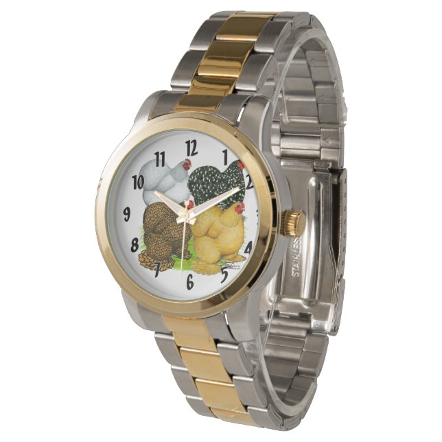 Reloj De Pulsera Cuatro Cochin Hens (Angular)