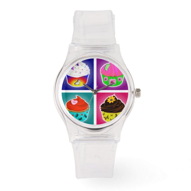 Reloj De Pulsera Cuatro Cupcakes Watch (Anverso)