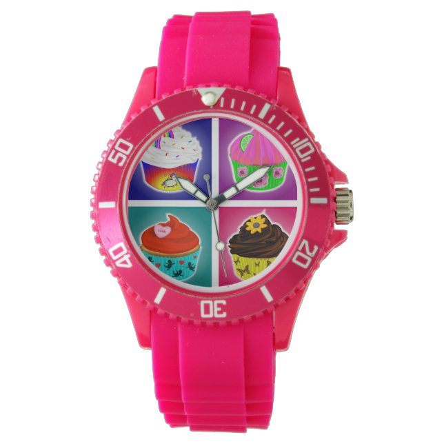 Reloj De Pulsera Cuatro Cupcakes Watch (Anverso)