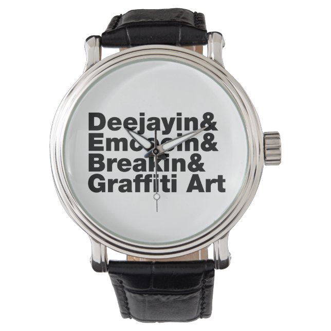 Reloj De Pulsera Cuatro elementos del hip hop (Anverso)