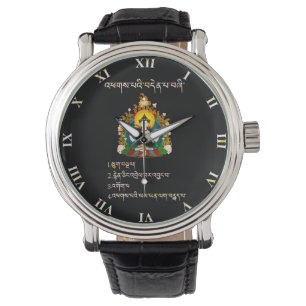 Reloj De Pulsera Cuatro nobles enseñanzas de Buda en tibetano