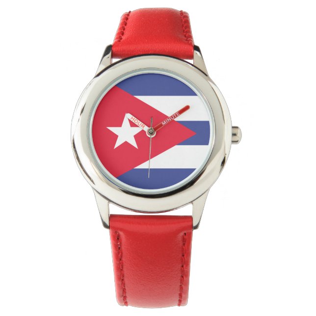 Reloj De Pulsera Cuba Flag Emblem (Anverso)