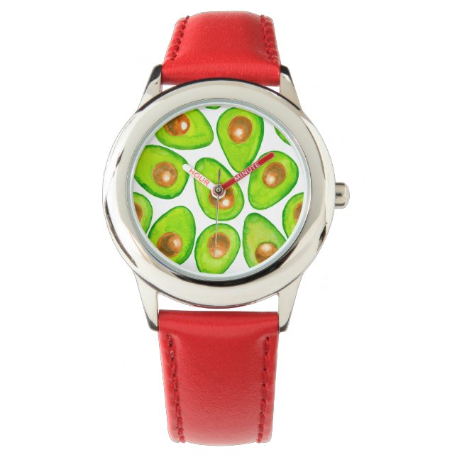 Reloj De Pulsera Cubierta de aguacate (Anverso)
