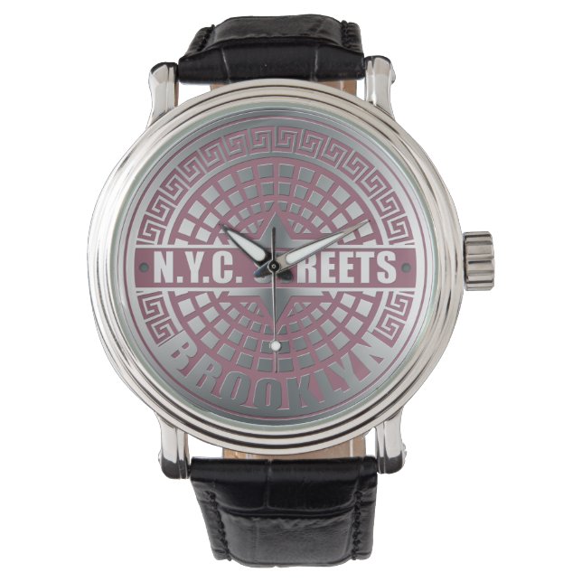 Reloj De Pulsera Cubiertas de Pozos de Registro Brooklyn (Anverso)