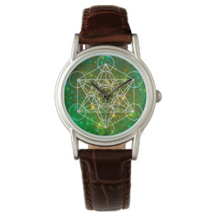 Reloj De Pulsera Cubo de Metatrón, Geometría Sagrada, Símbolo Espir
