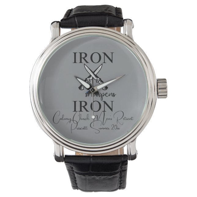 Reloj De Pulsera Cuchillo de hierro afila hierro Cristiano (Anverso)