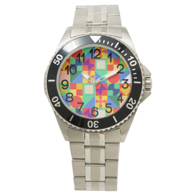 Reloj De Pulsera Cuchillo de trabajo en parches (Anverso)