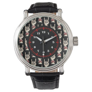 Reloj De Pulsera Cuernos negros arriba
