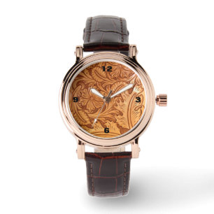 Reloj De Pulsera Cuero de campo rubio-marrón-occidental