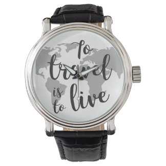 Reloj De Pulsera Cuero de cosecha negra personalizado