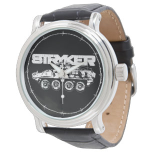 Reloj De Pulsera Cuero de cuero vintage negro de Stryker