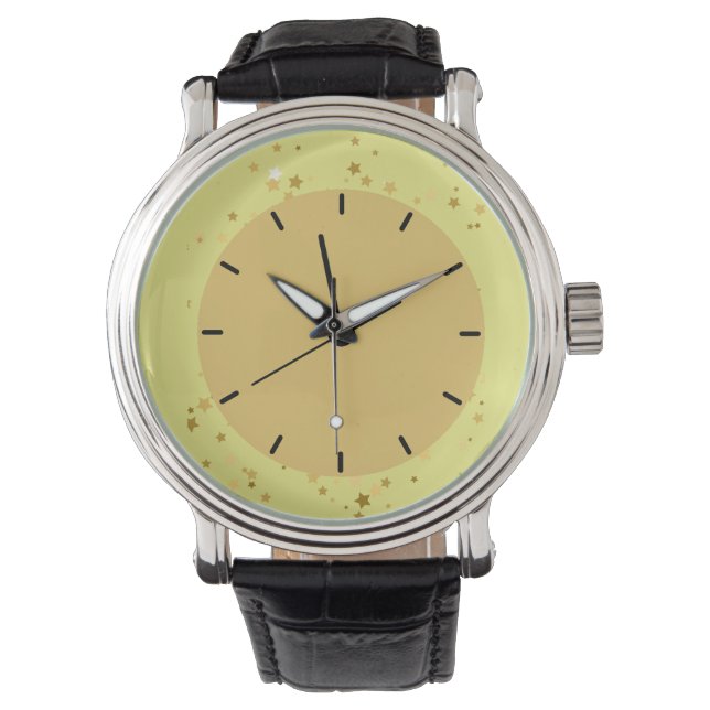 Reloj De Pulsera Cuero moderno monograma masculino (Anverso)
