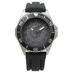 Reloj De Pulsera Cuervo Cuervo Odín Mitología Vikinga runas rúnico