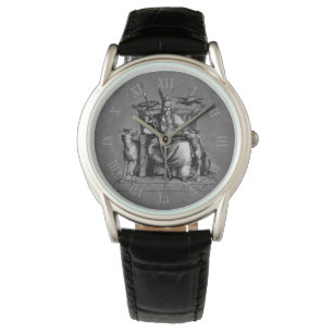Reloj De Pulsera Cuervos de Odin Mitología Vikinga Valhalla espera