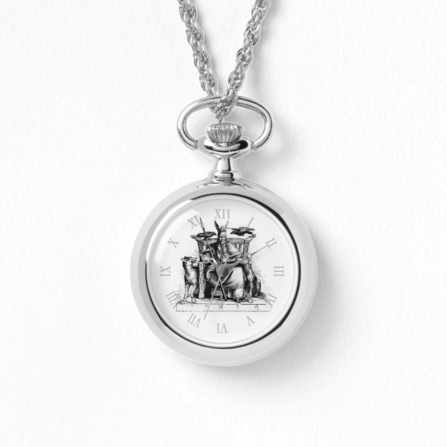 Reloj De Pulsera Cuervos de Odin Mitología vikinga Valhalla espera  (Anverso)