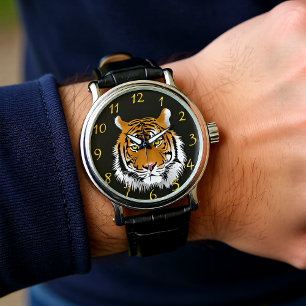 Reloj De Pulsera Cueva de hombre con un tigre