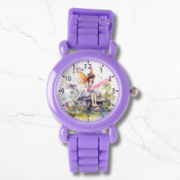 Cuidada acuarela Woodland Fairy Butterfly Floral