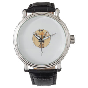 Reloj De Pulsera Cuidada jirafa Face Cute Ojos Estilo Safari