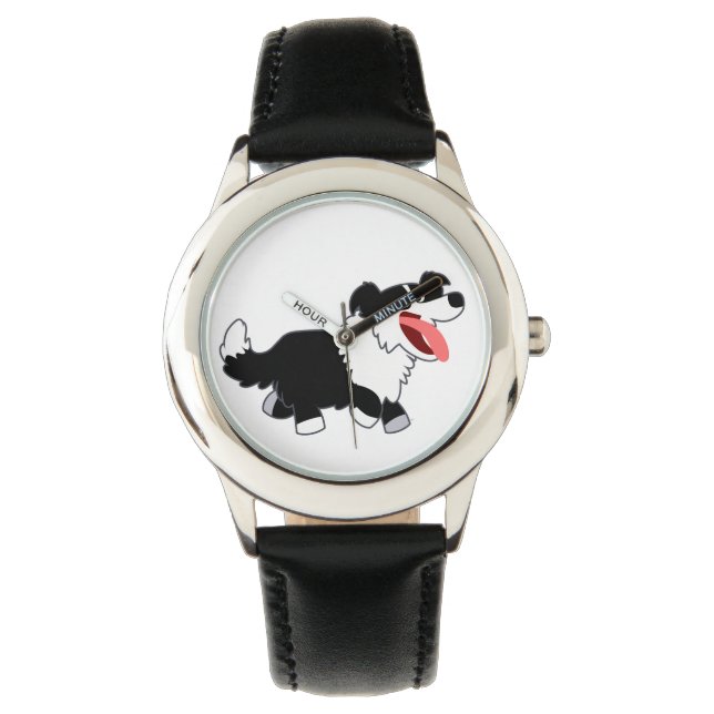 Reloj De Pulsera Cuidada Personalizado Happy Border Collie Watch (Anverso)