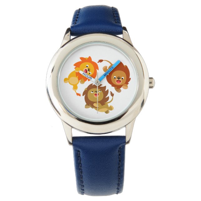 Reloj De Pulsera Cuidada vigilancia de leones Personalizados sin pe (Anverso)