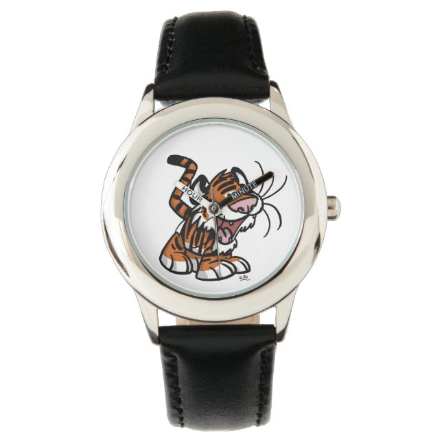 Reloj De Pulsera Cuidada vigilancia del tigre Personalizado (Anverso)