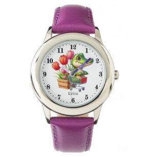 Reloj De Pulsera Cuidado Cocodrilo añadir nombre Watch
