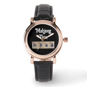 Reloj De Pulsera Cuidado con el jugador de Mahjong.