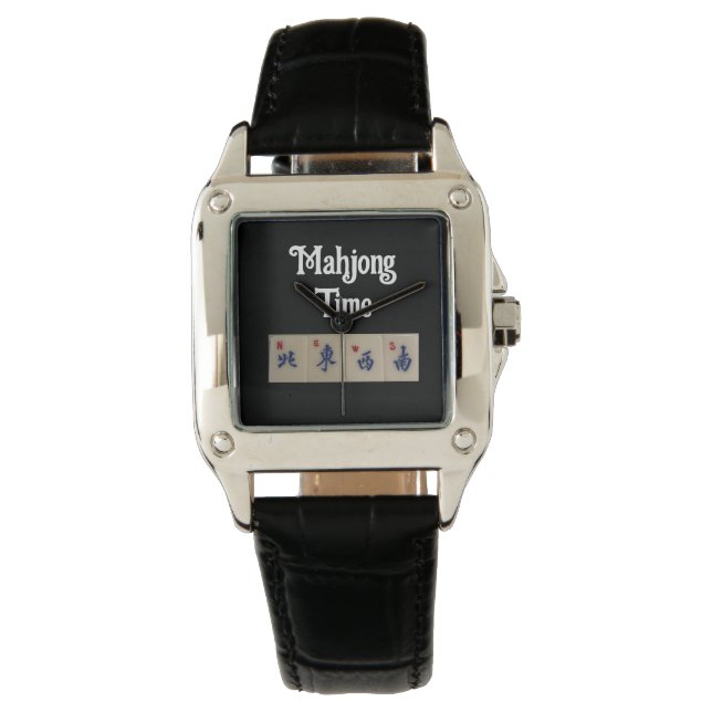 Reloj De Pulsera Cuidado con el jugador de Mahjong. (Anverso)
