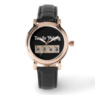 Reloj De Pulsera Cuidado con el jugador de Mahjong.