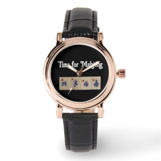 Reloj De Pulsera Cuidado con el jugador de Mahjong.