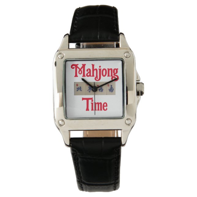 Reloj De Pulsera Cuidado con el jugador de Mahjong. (Anverso)
