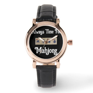 Reloj De Pulsera Cuidado con el jugador de Mahjong.